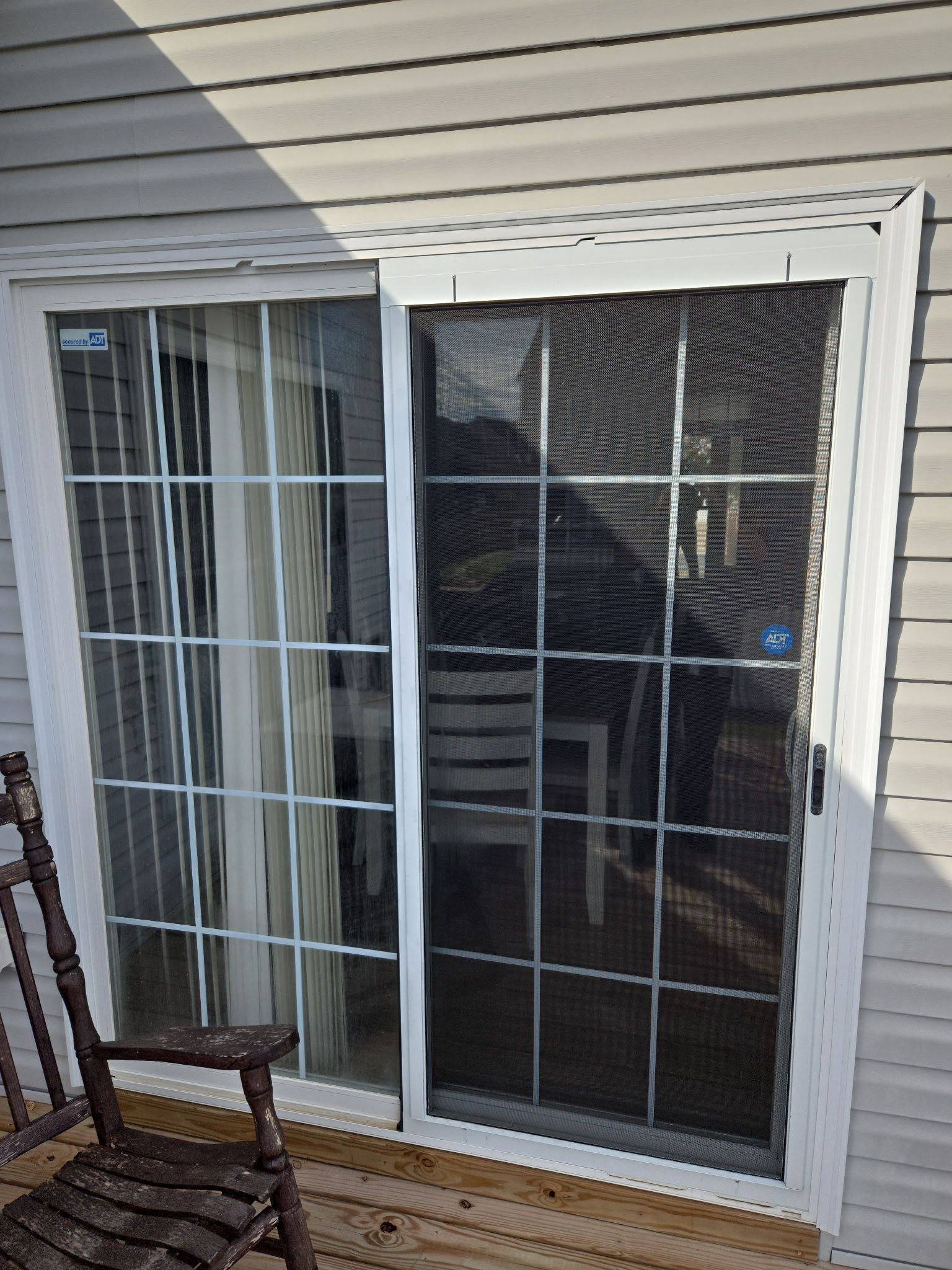 Residential sliding patio glass door
